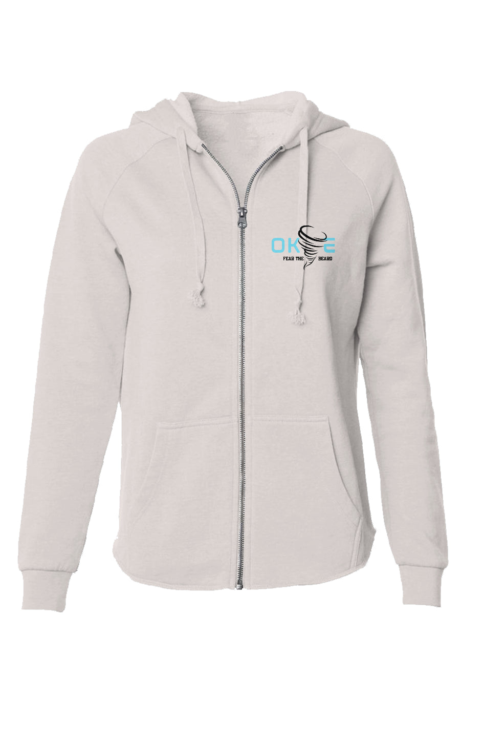 Womens Lightweight Wash Zip Hoodie
