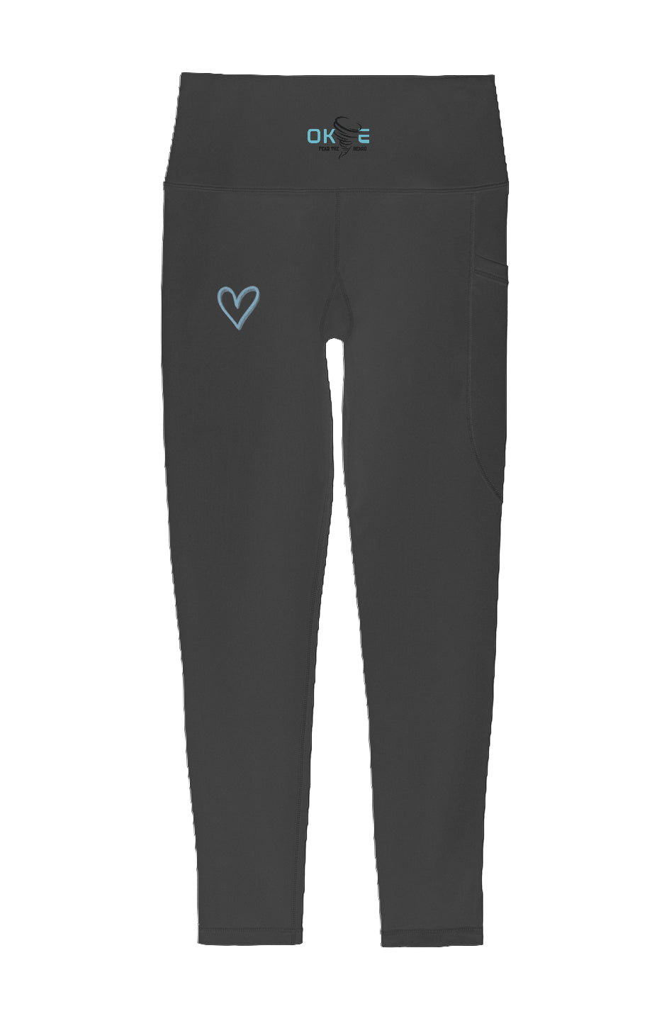Ladies High Rise 7/8 Legging - Blue Heart