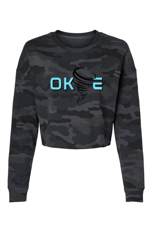 Lightweight Camo Cropped Crew